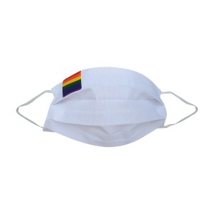 BW-Maske mit LGBT Flaglabel - unisex
