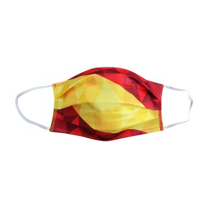 Corona Maske Spanien-Flagge in Mosaik-Design