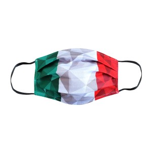 Corona Maske Italien-Flagge in Mosaik-Design