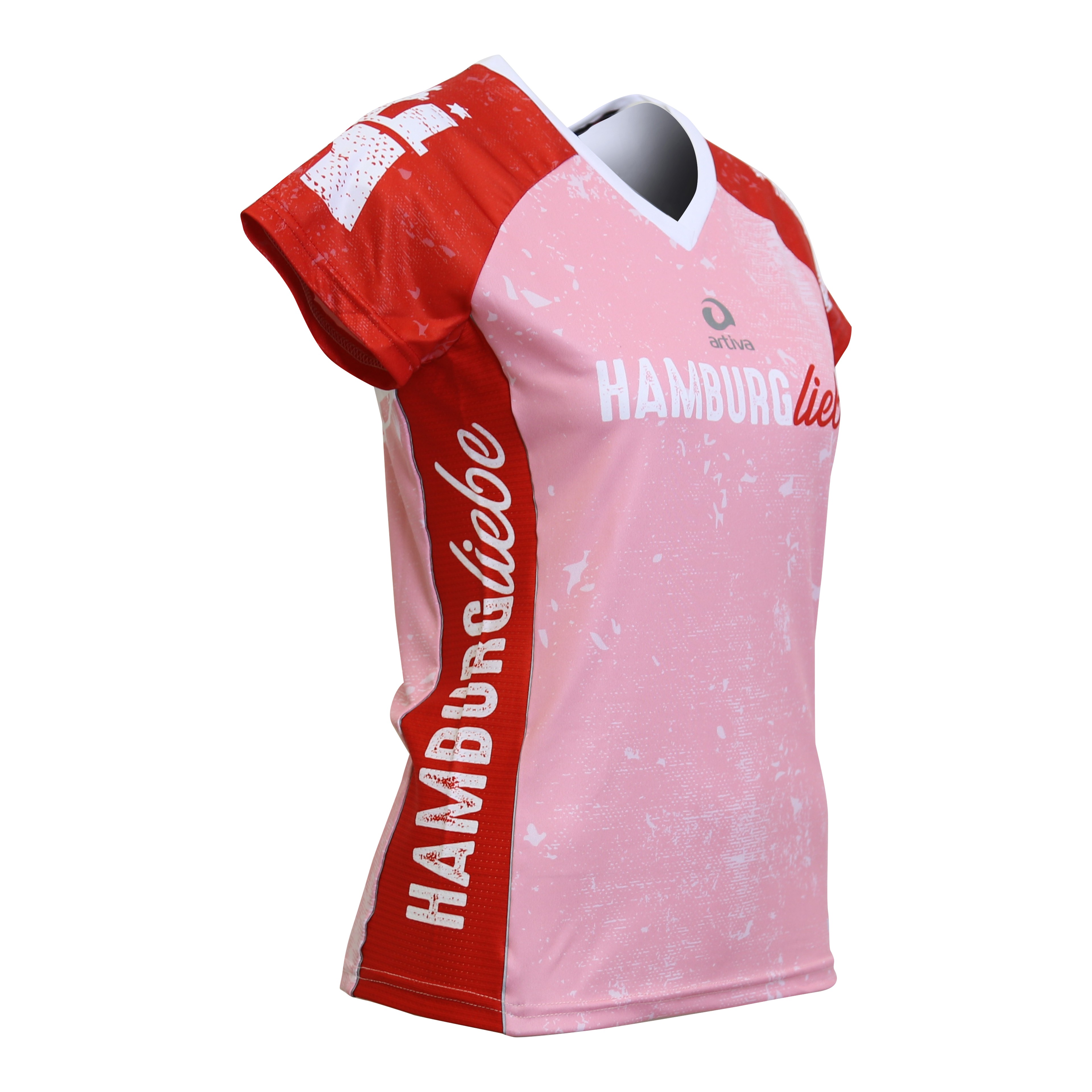 Hamburg Laufshirt rosa für Frauen