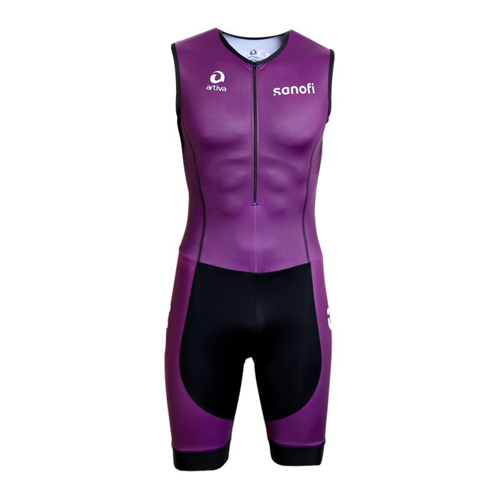 Cycling Trisuit sleeveless men's cut