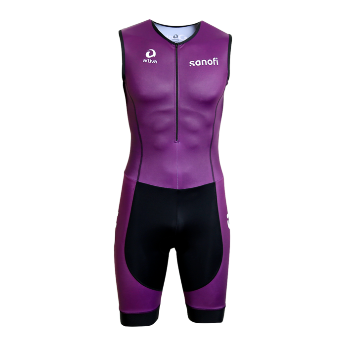 Cycling Trisuit sleeveless Herrenschnitt