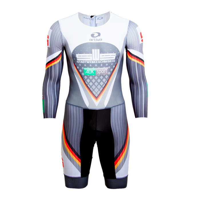 Track Cycling Trisuit Longsleeve Herrenschnitt