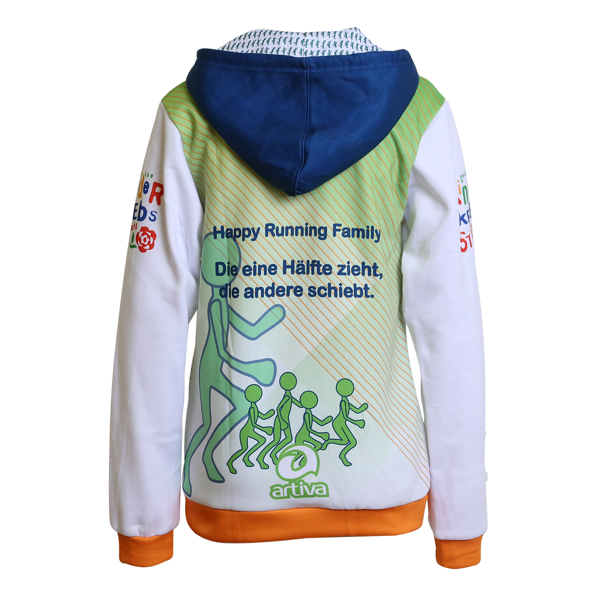 Happy-Running-Family-hoodie-women-back