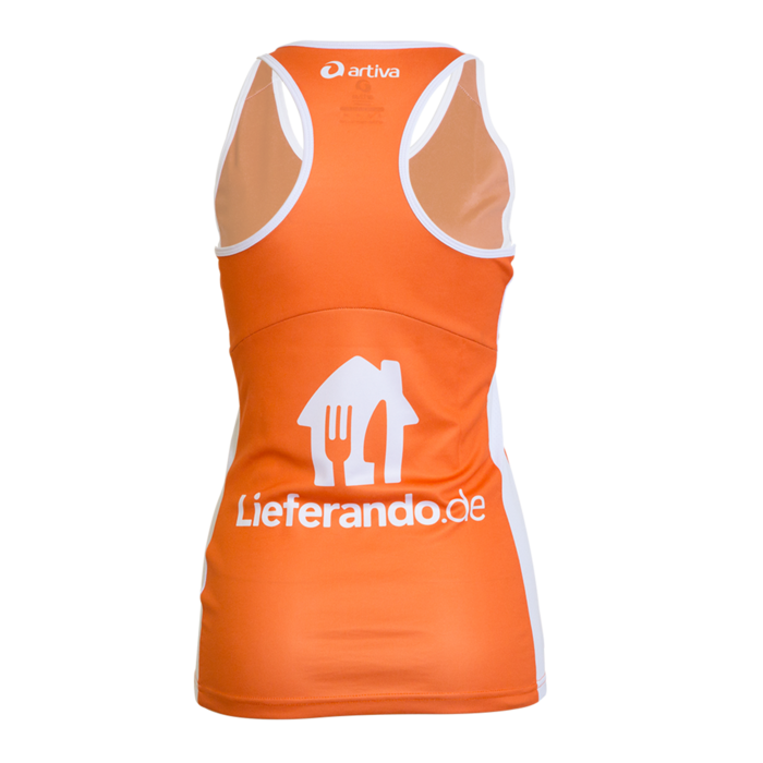 PERFORMANCE Racerback ärmelloses Laufshirt Damenschnitt