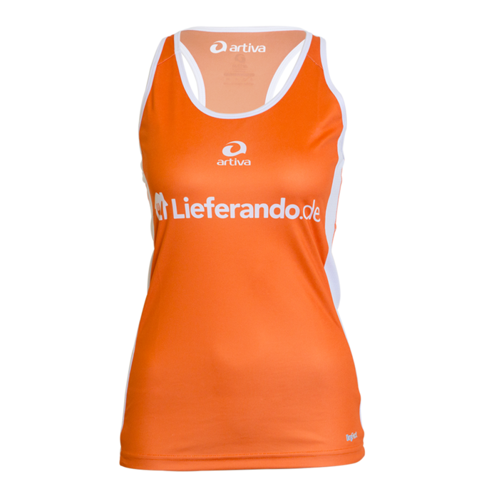 PERFORMANCE Racerback ärmelloses Laufshirt Damenschnitt