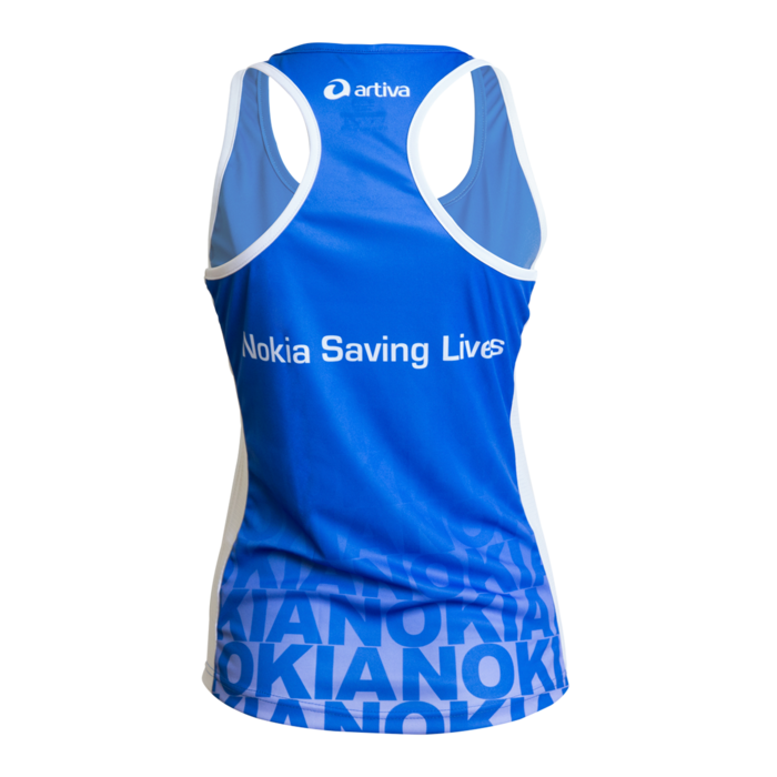 PERFORMANCE Racerback ärmelloses Laufshirt Damenschnitt
