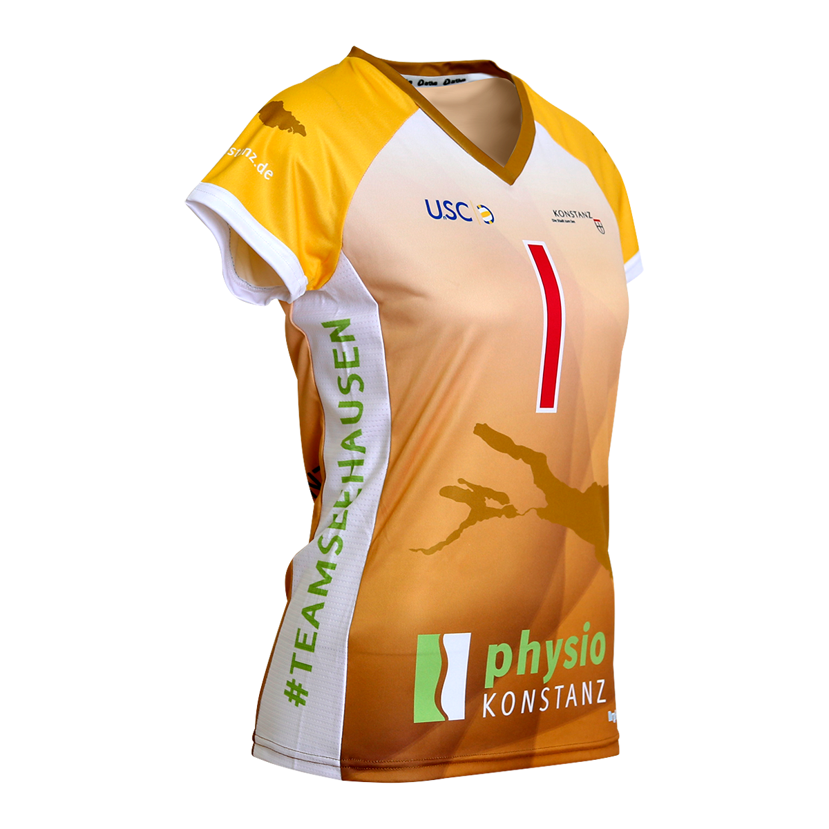 USC-Konstanz-runningshirt-gold-women-side