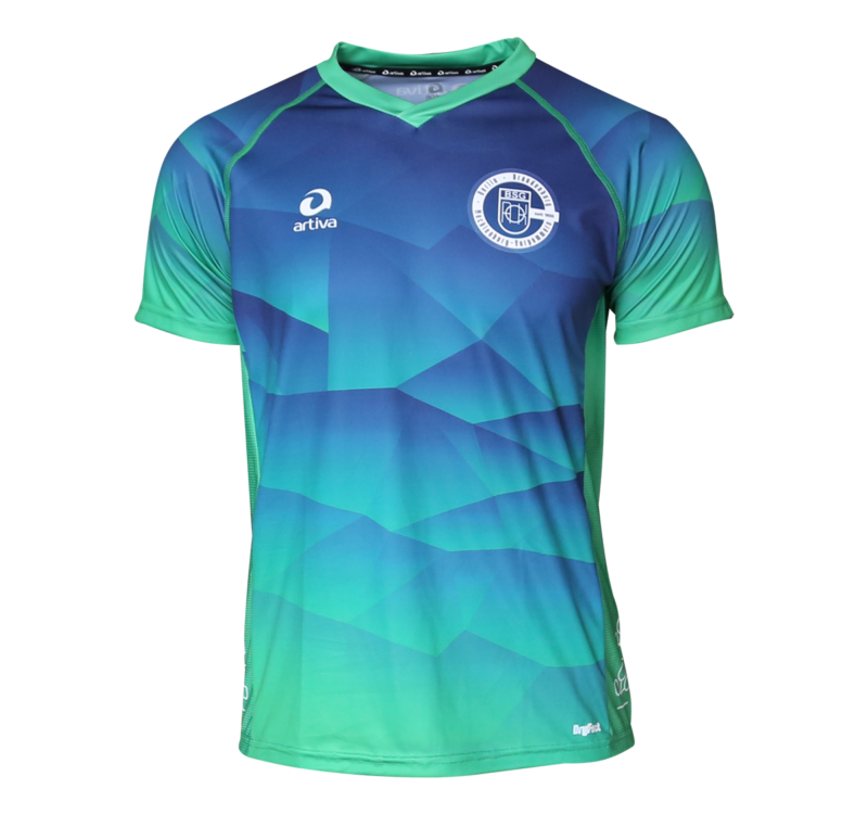 Harmonische All-Over-Print Laufshirts mit Stil im Firmen-CI